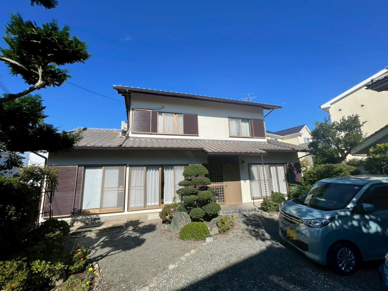 茅ヶ崎市　軒天補強と外壁塗装で和風住宅が明るく長寿命に一新　O様邸